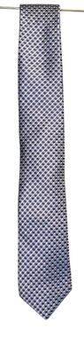 Perry Ellis Portfolio 100% silk neck tie blue print Business Work Office Event